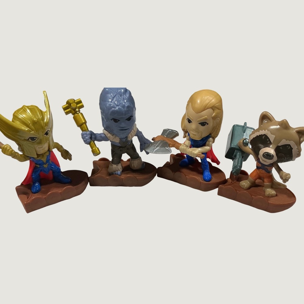 McDonalds Marvel Avengers Guardians Happy Meal Figure Lot of 4